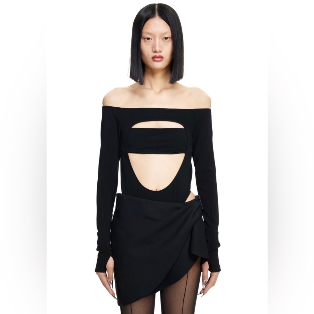 H&M Mugler Cutout bodysuit, size L
